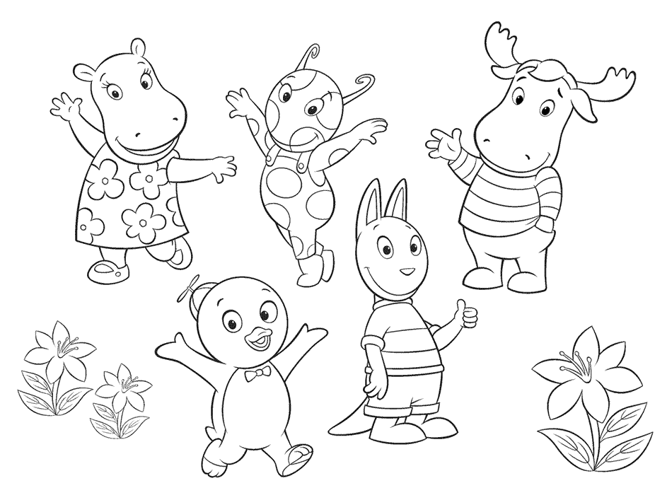 Desenhos para imprimir e colorir dos Backyardigans