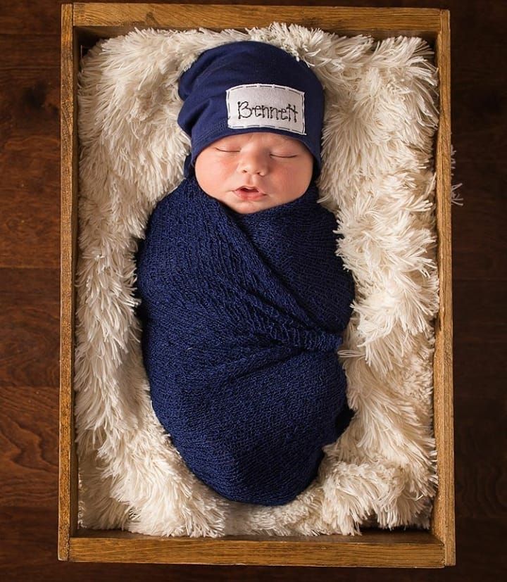Personalized Newborn Hats on Instagram: “So handsome ? #knotsbaby #babyboy #babynames #navyblue #namehat #personalizedhat”