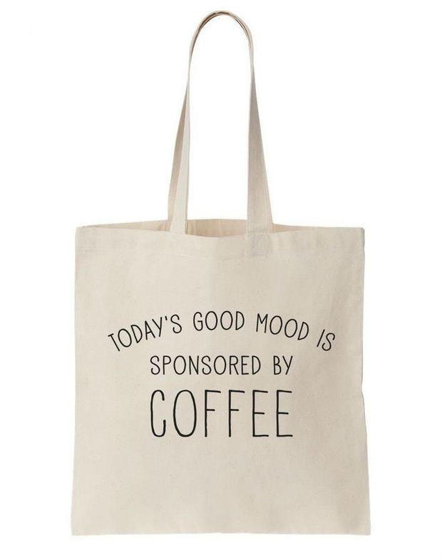 Inspirational Quote Grocery Bag Canvas Shopper Today Will be a Great Day Tote Bag Cotton Tote Bag Alphabet Bags Shoulder Bag