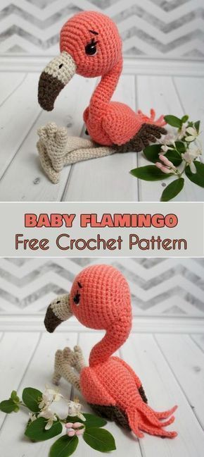 Flamingo Baby - Amigurumi Free Pattern - Kristin Nier #crochetanimalamigurumi