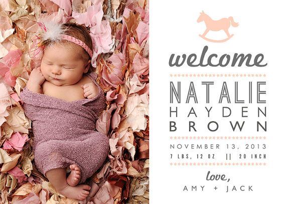 baby announcement words