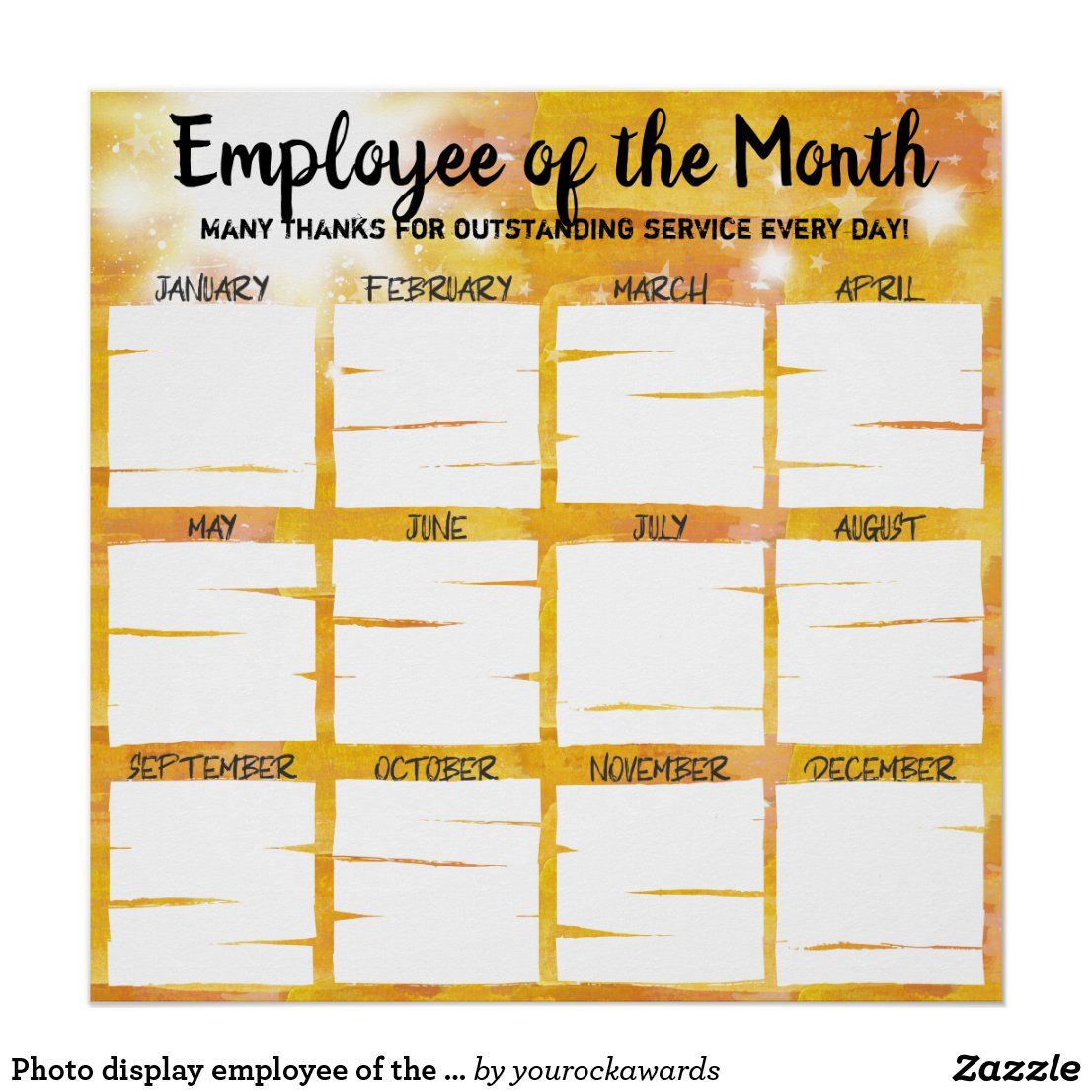 Photo Display Employee Of The Month Recognition Poster Zazzle Work Photo Display Employee Of The Month Recognition Poster Zazzle Work