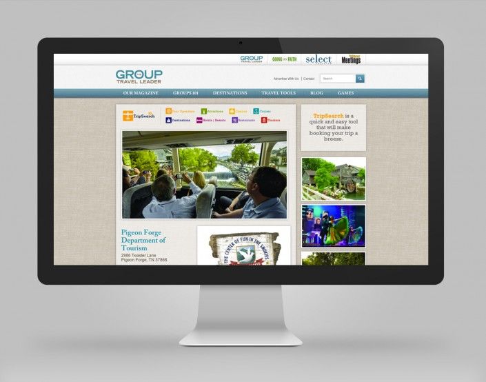 Group Travel Leader; Nashville, Tennessee; Website Design and Group Travel Leader; Nashville, Tennessee; Website Design and