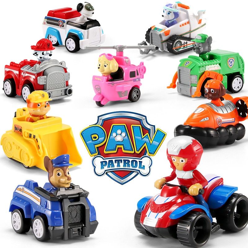 several toy set 9 Toy patrol dog for children