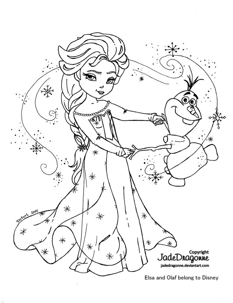 Elsa And Olaf Lineart Disney Coloring Pages Coloring Pages Frozen Coloring Pages
