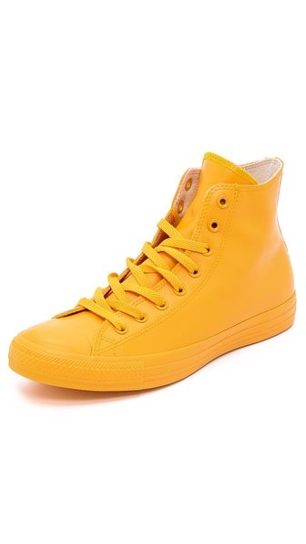 Rubber Coated All Star Sneakers Sneakers Yellow Converse Mens Fashion Cat