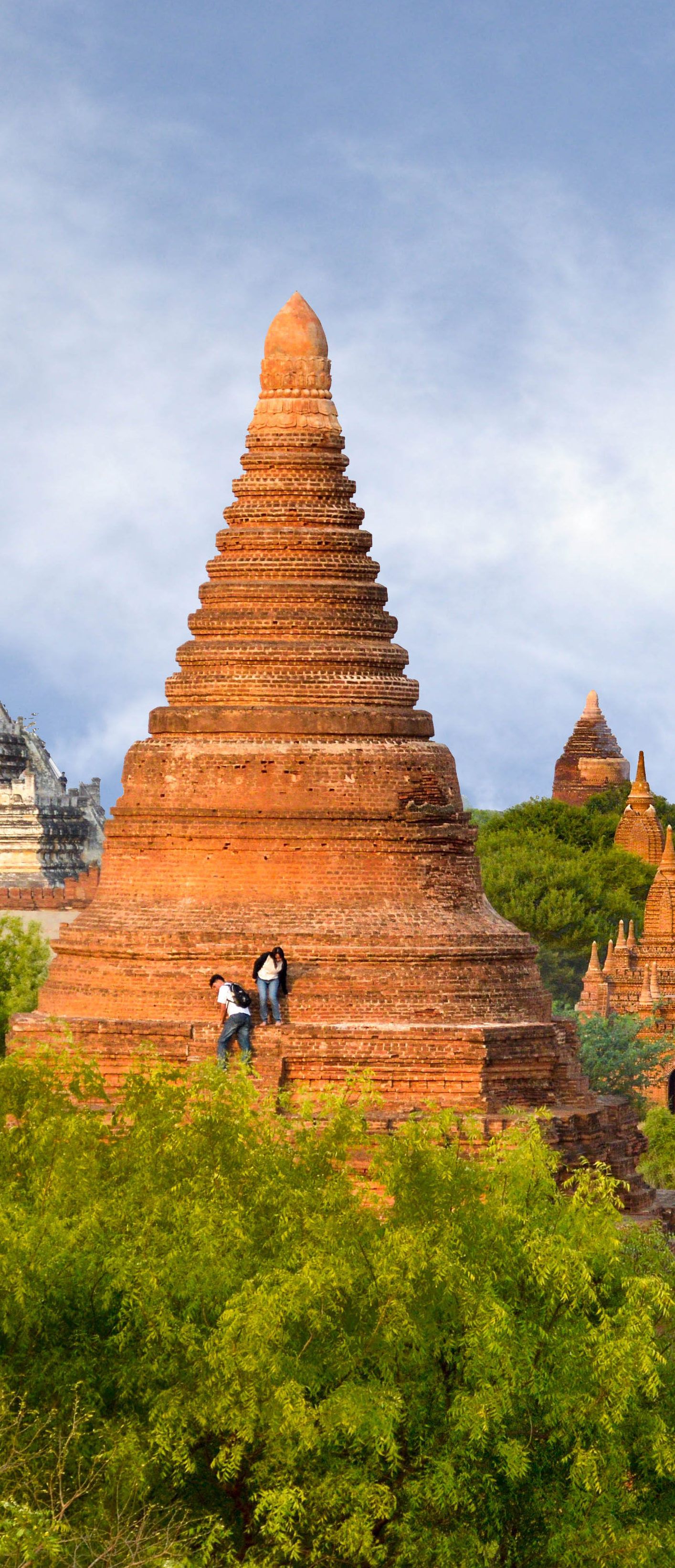 Two Guys Climbing Up The Stupa In Bagan Myanmar Bagan Temple Stupa Stupa Bagan Myanmar Myanmar
