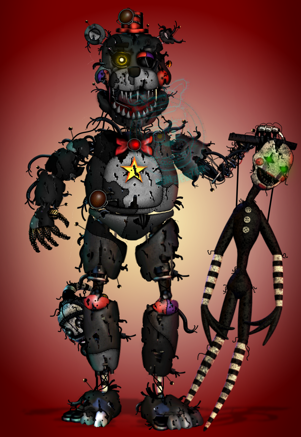 Scrap Lefty By Minecraftbonzigamer On Deviantart Fnaf Drawings Fnaf