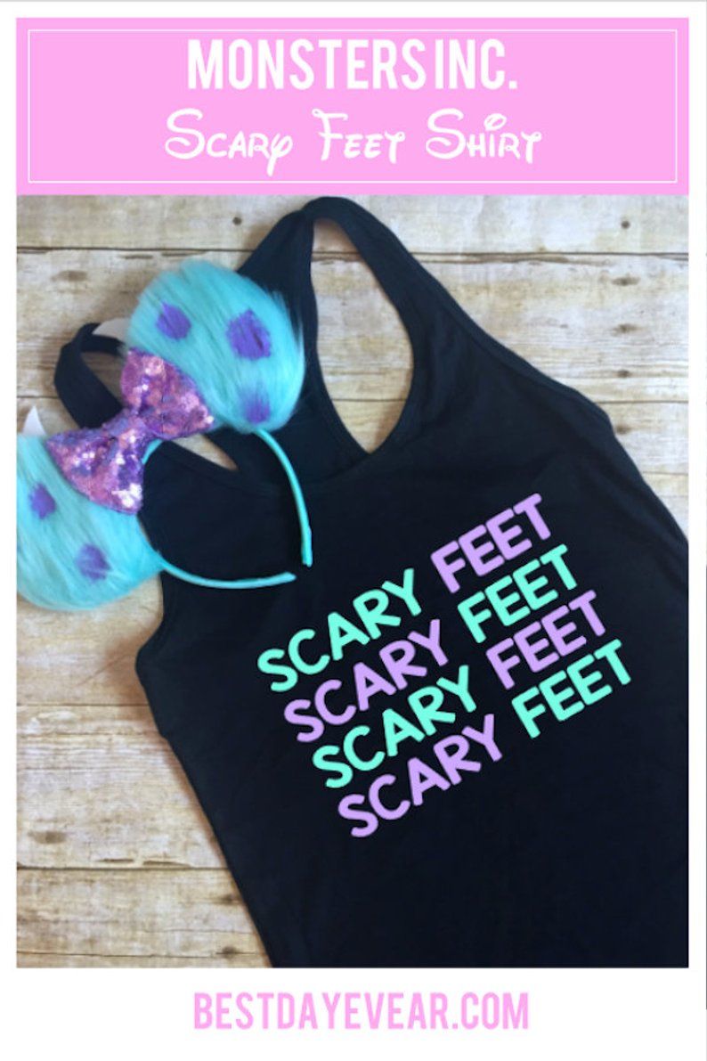 Scary Feet Monster's Inc. Sully Mike Wazowski Boo Family Shirts Disney Shirt, Tank, Baseball Tee Disney Women's Mens Boys Girls Youth
