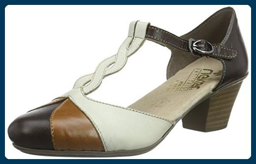Rieker Damen 45069 Pumps, Braun (NougatNussPerle 25), 36 rieker sandalen pumps