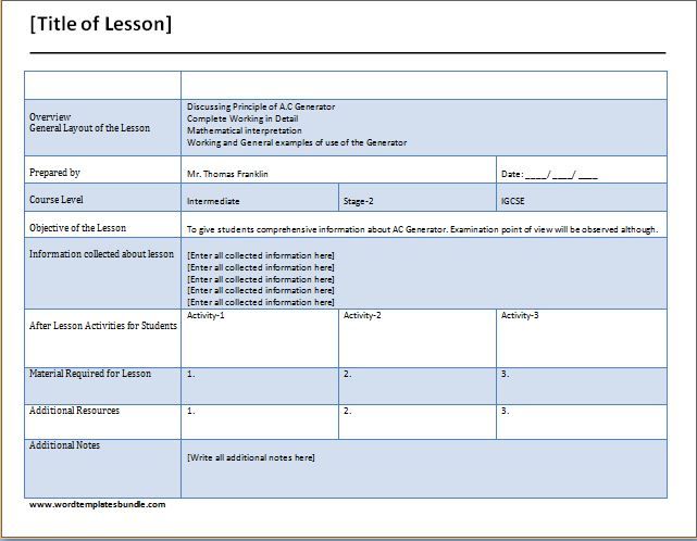 teacher checklist template