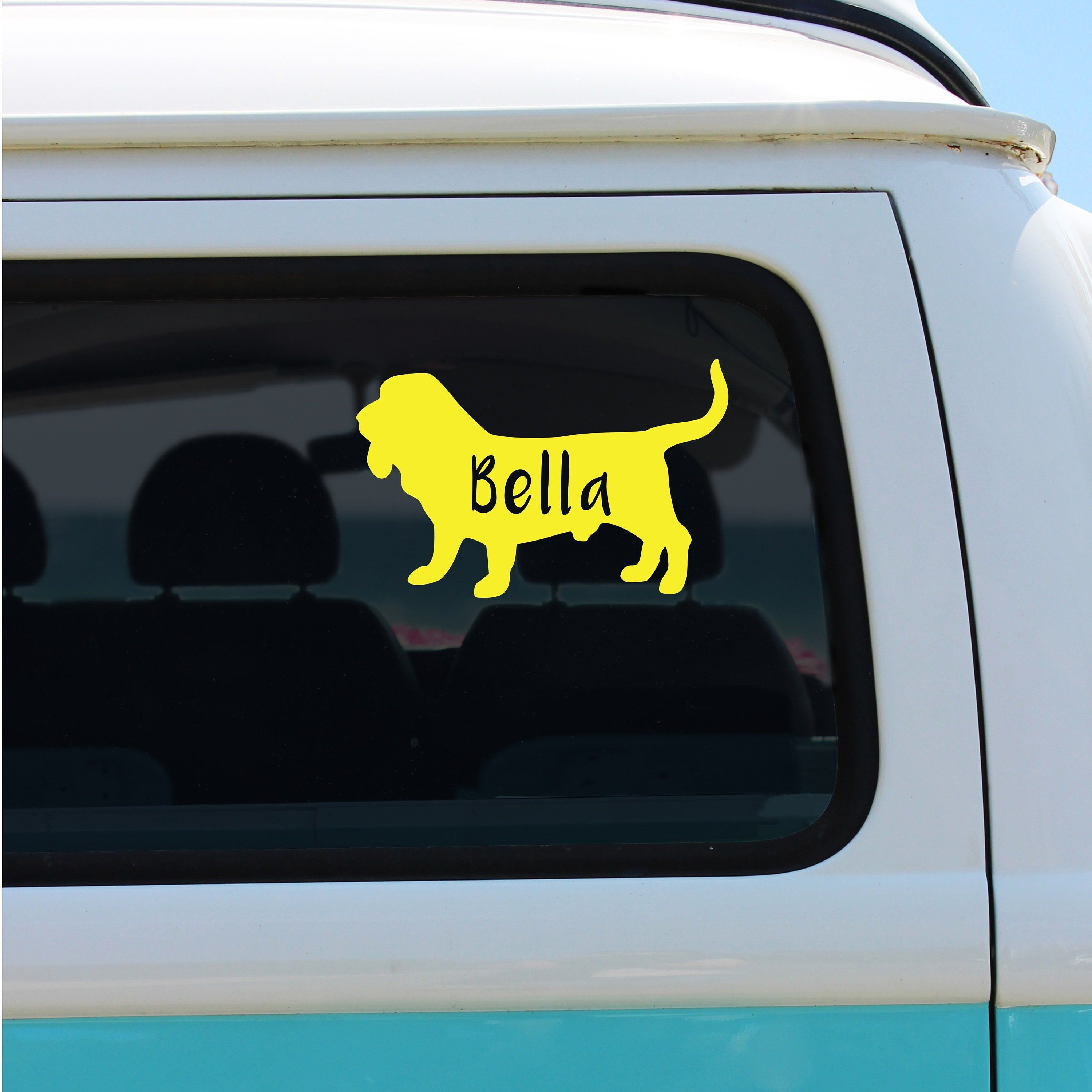Basset Hound Car Decal Sticker Basset Hound Decal for Car for Women Basset Hound Gift for Dog Mom Basset Hound Sticker for Car Window
