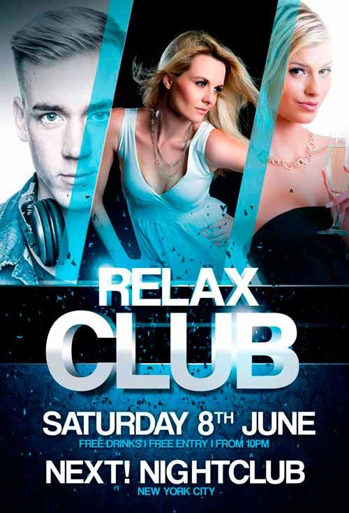 free relax club flyer template places to visit pinterest flyer club flyer design templates