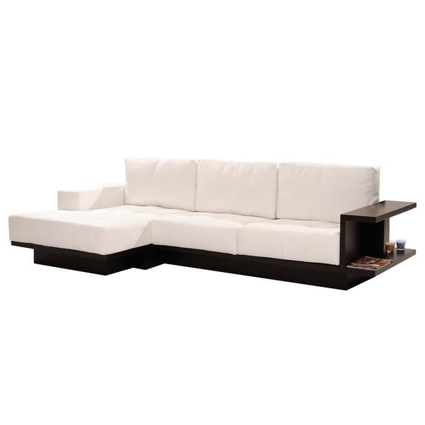 Trinity White Sofa W Left Chaise Furniture Corner
