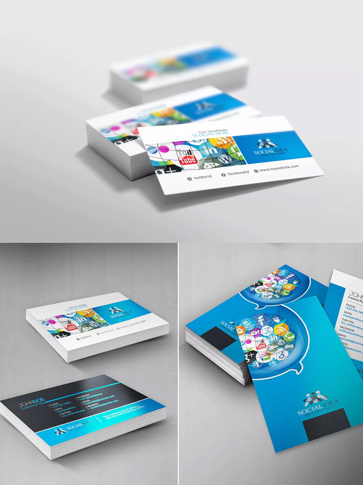 social media business card template eps business card templates