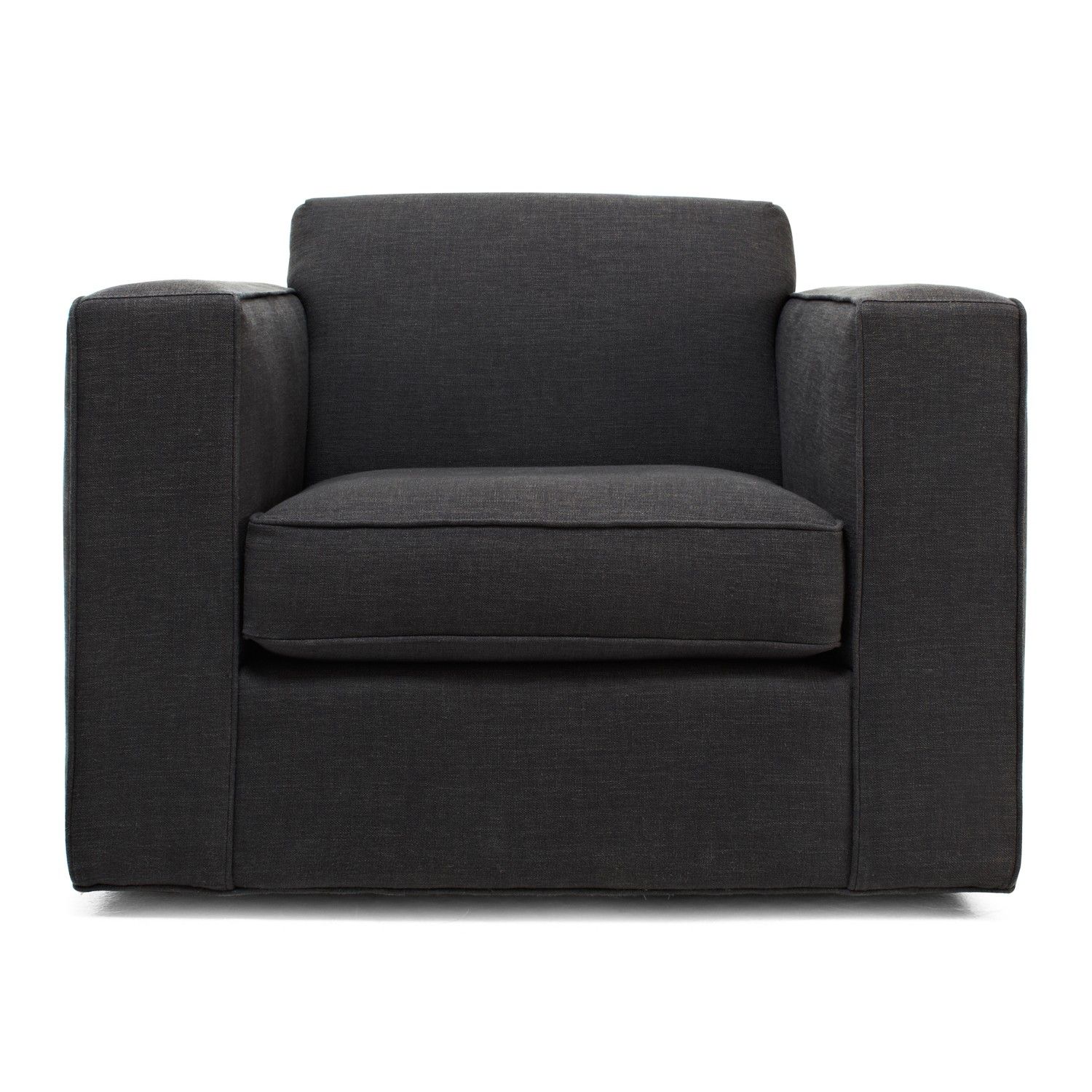 Exclusively at ABC the Elizabeth swivel chair boasts rich linen