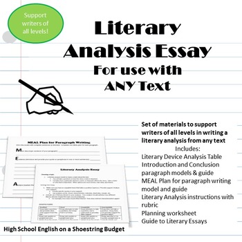 Literary Essay Writing For Any Text Differentiate For Writers Of