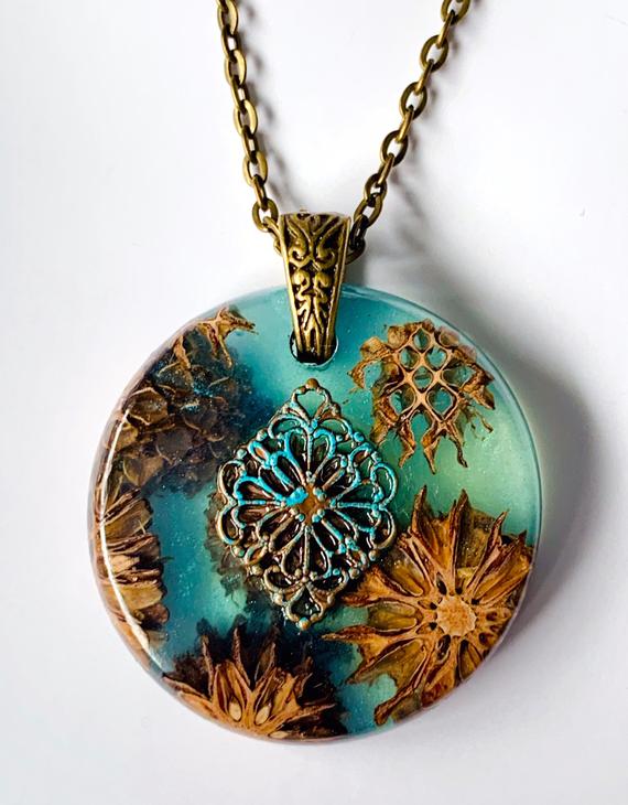 Wearable Art Circular Pendant
