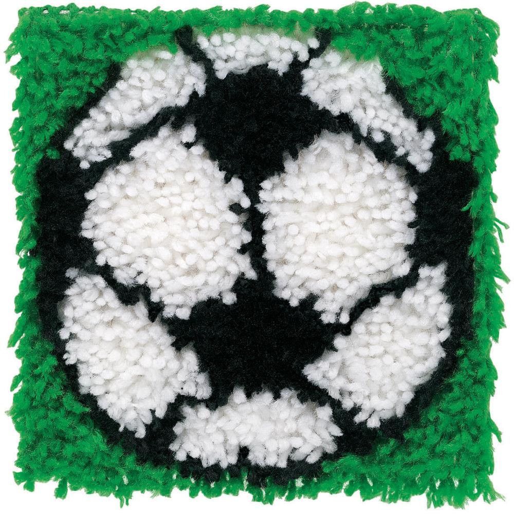 Wonderart Soccer Ball Latch Hook Rug Kit Kids Craft 12 X Wonderart Soccer Ball Latch Hook Rug Kit Kids Craft 12 X Square Made In