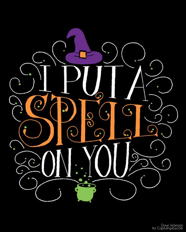 Broken Peach I Put A Spell On You I Put a Spell on You on Behance | Halloween printables, Lettering