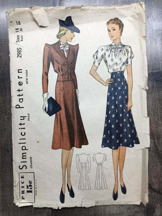 Pin On Vintage Patterns For Sale