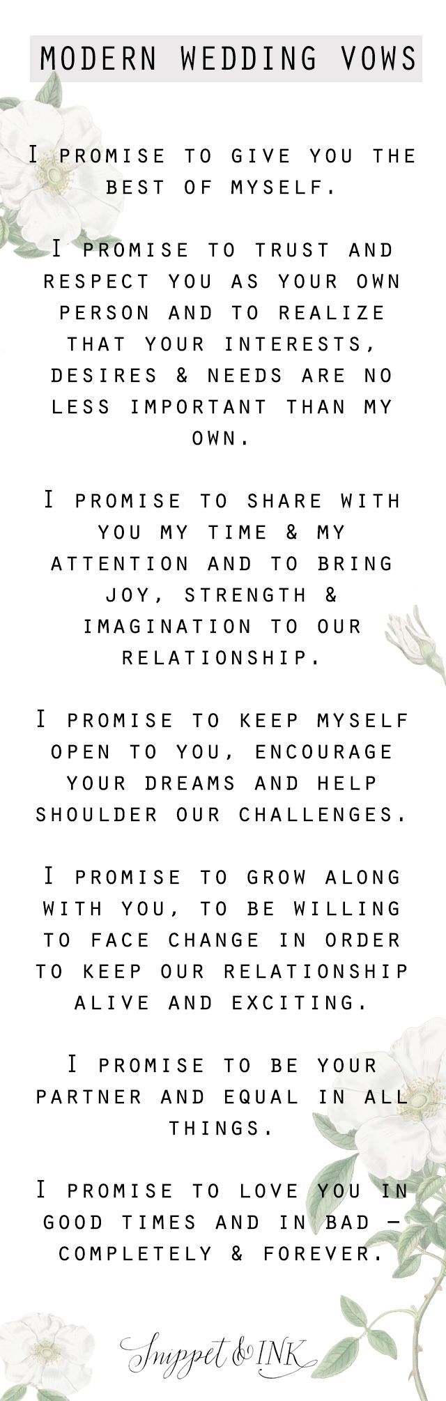 Save this for your wedding day because we have the sweetest and simplest modern wedding day vows you'll want to steal for your own wedding! Modern Wedding Vows, Wedding Quotes, Wedding Goals, Wedding Wishes, Wedding Tips, Fall Wedding, Wedding Engagement, Wedding Ceremony, Our Wedding