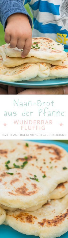 Dieses indische Naan Brot ist unser allerliebstes Fladenbrot! Schnelles Rezept für sehr fluffiges Naan aus der Pfanne.