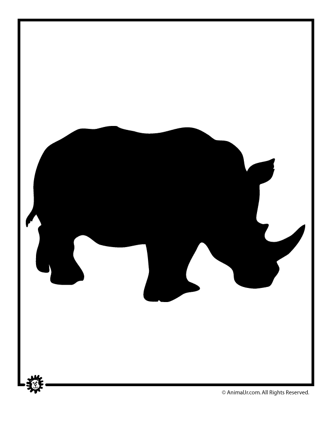 printable animal templates rhino template craft jr safari animals template