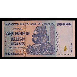 Largest Denomination Note Ever Zimbabwe Trillion Dollar Bill