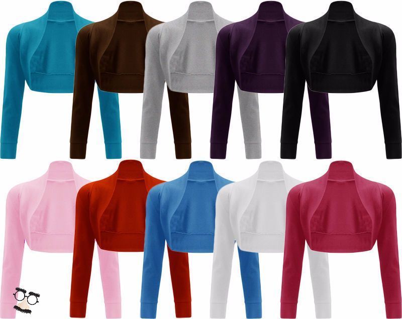 NEW LADIES WOMENS PLAIN SHRUG LADIES BOLERO SHRUG LADIES TOP PLUS SIZE 8-26
