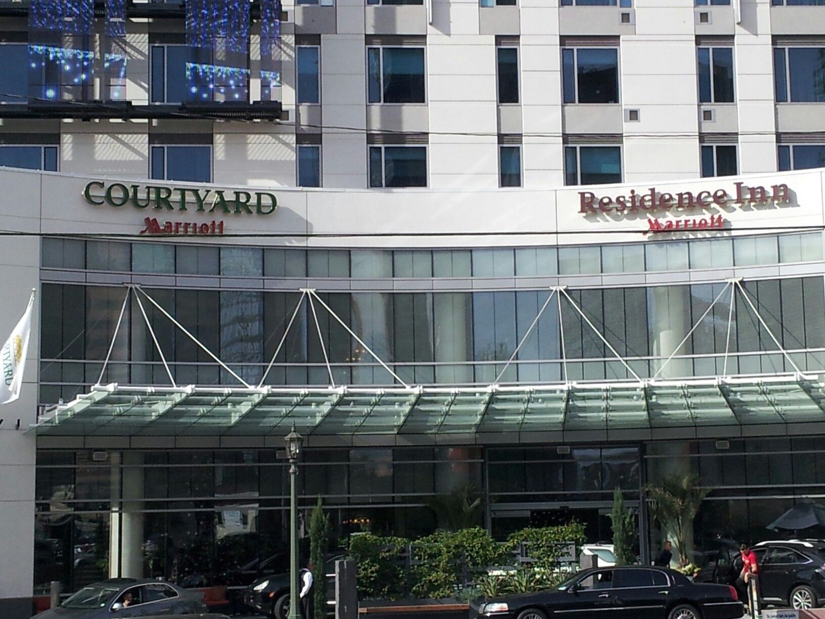 Stayed here at Courtyard Marriott hotel LA, CA. Across from Staples