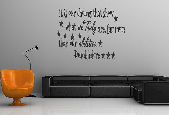 Download Dumbledore Quote Harry Potter Vinyl Wall Decal by superdecals1, $15.99 | Harry potter wall decor ...