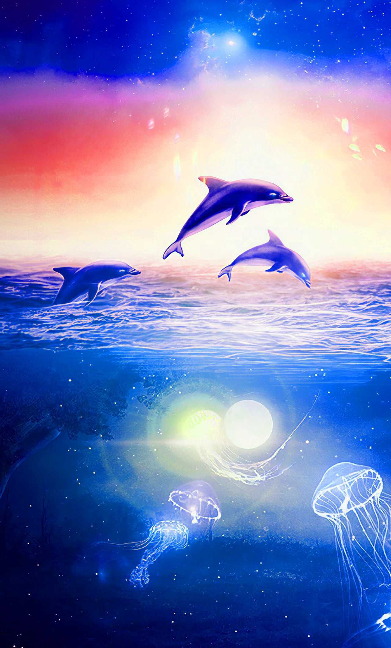 Dolphin Wallpaper | Rosa meer, Delphine, Meditation