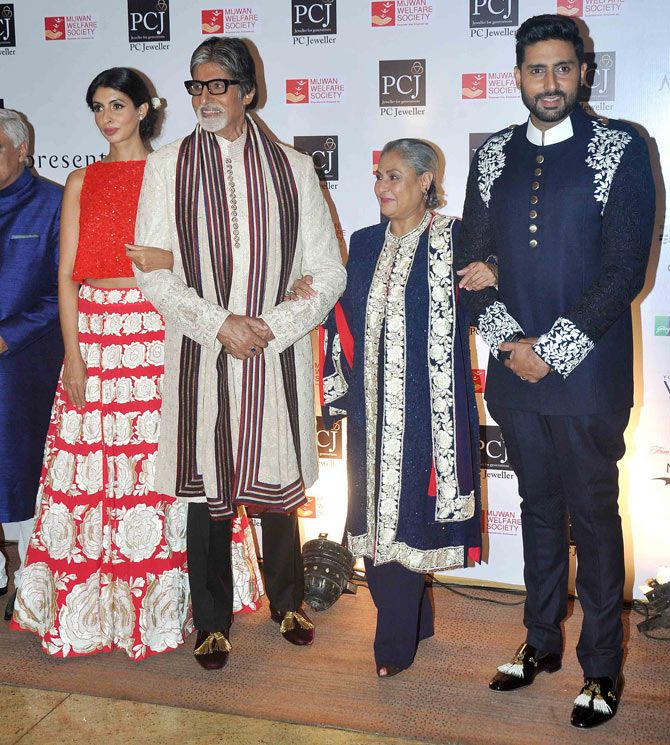 Shweta Bachchan, Amitabh Bachchan, Jaya Bachchan and Abhishek Bachchan