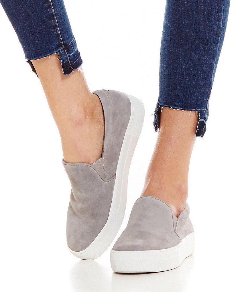 steve madden slip ons suede