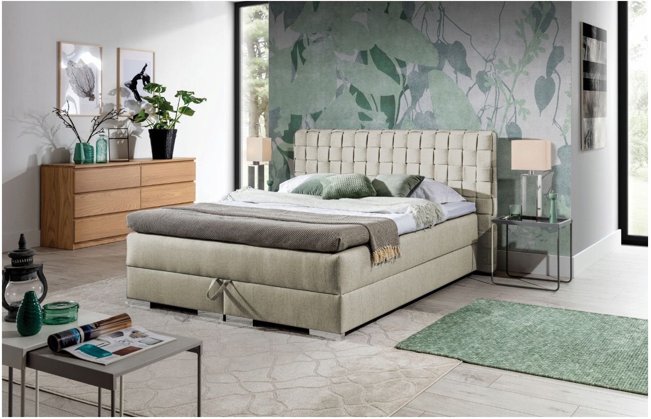 Łóżko kontynentalne Kacper 4 Modern, Mattress, Design, Furniture, Home Decor, Products, Bed Frame, Bedroom, Ad Home