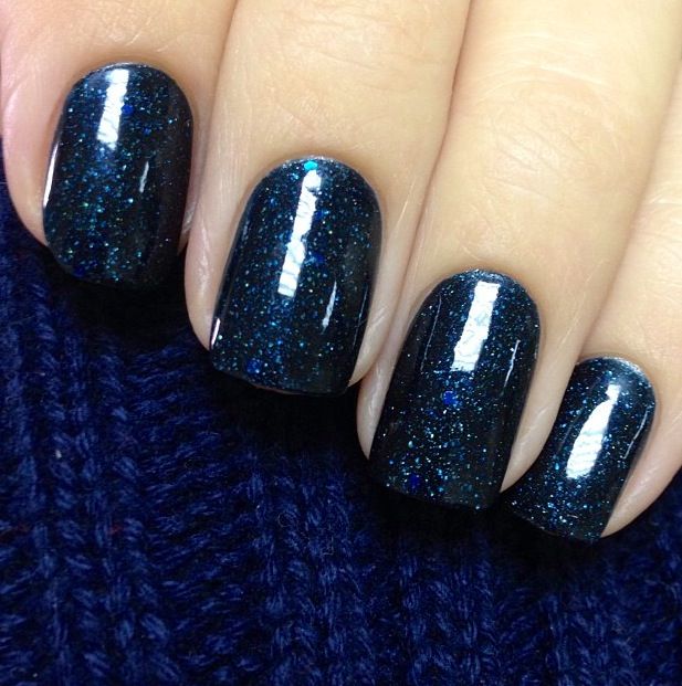 Deep Navy Sparkly Nails Beauty Bar Pinterest Deep Navy Sparkly Nails