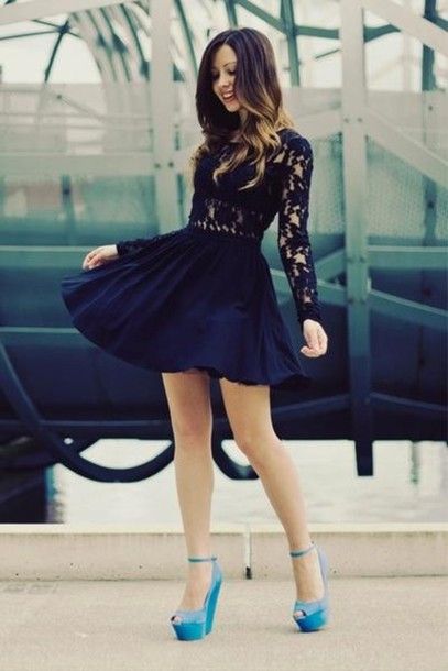 Cute Heels with Short Black Dresses