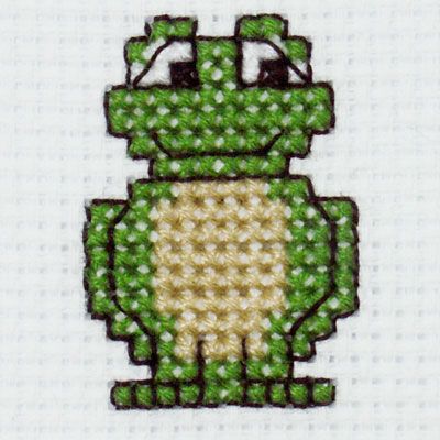 Tiny Frog Cross Stitch Chart | Cross stitch chart, Cross stitch, Stitch