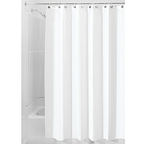 Interdesign Waterproof Mold And Mildew Resistant Fabric S Com Dp B0027is Shower Curtains Curtain Decor White Fabric Shower Curtains, 96 Long Shower Curtain Liner