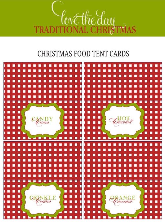 christmas food labels a red and green traditional by lovetheday