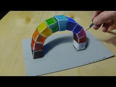 Coloring Love Letters Dibujo 3d Y Colorear Para Niños Youtube 3d Drawings 3d Drawing Tutorial Rainbow Drawing