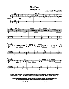 problem ariana grande ft iggy azalea free piano sheet music problem piano sheet music