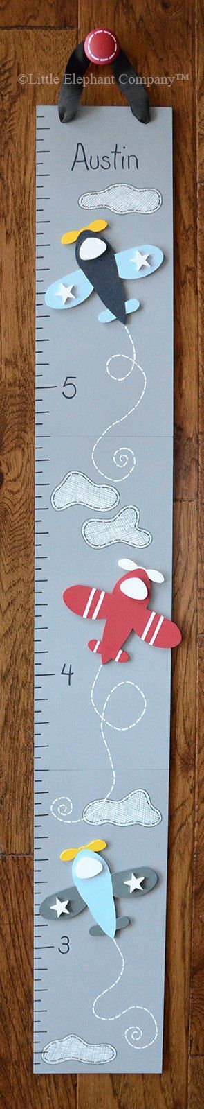 Vintage Airplane Wooden Growth Chart Handpainted Free Nail Etsy Wooden Growth Chart Growth Chart Personalized Growth Chart