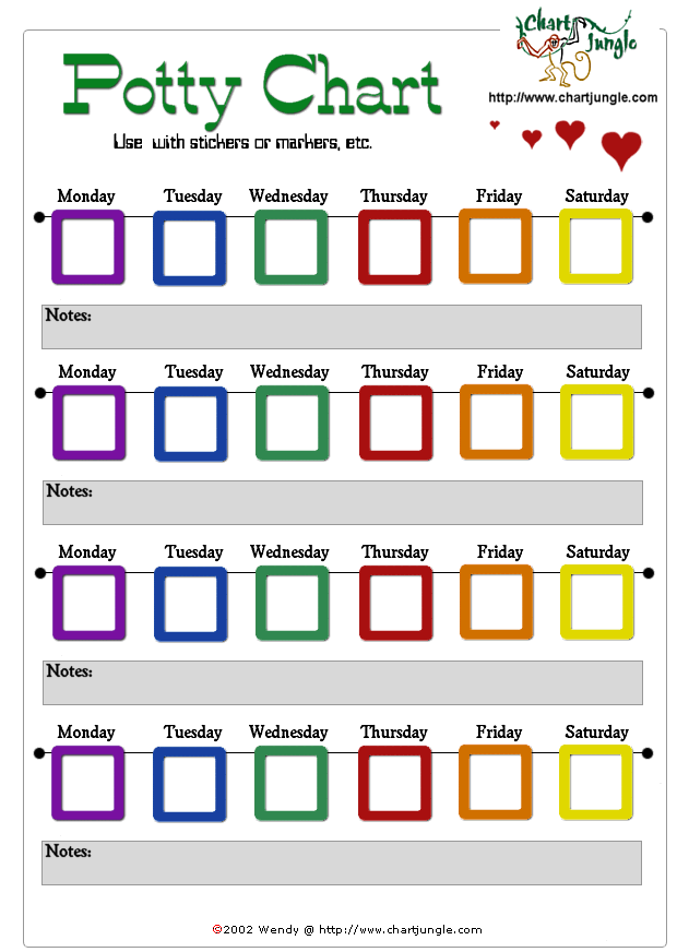 sticker charts for toilet training