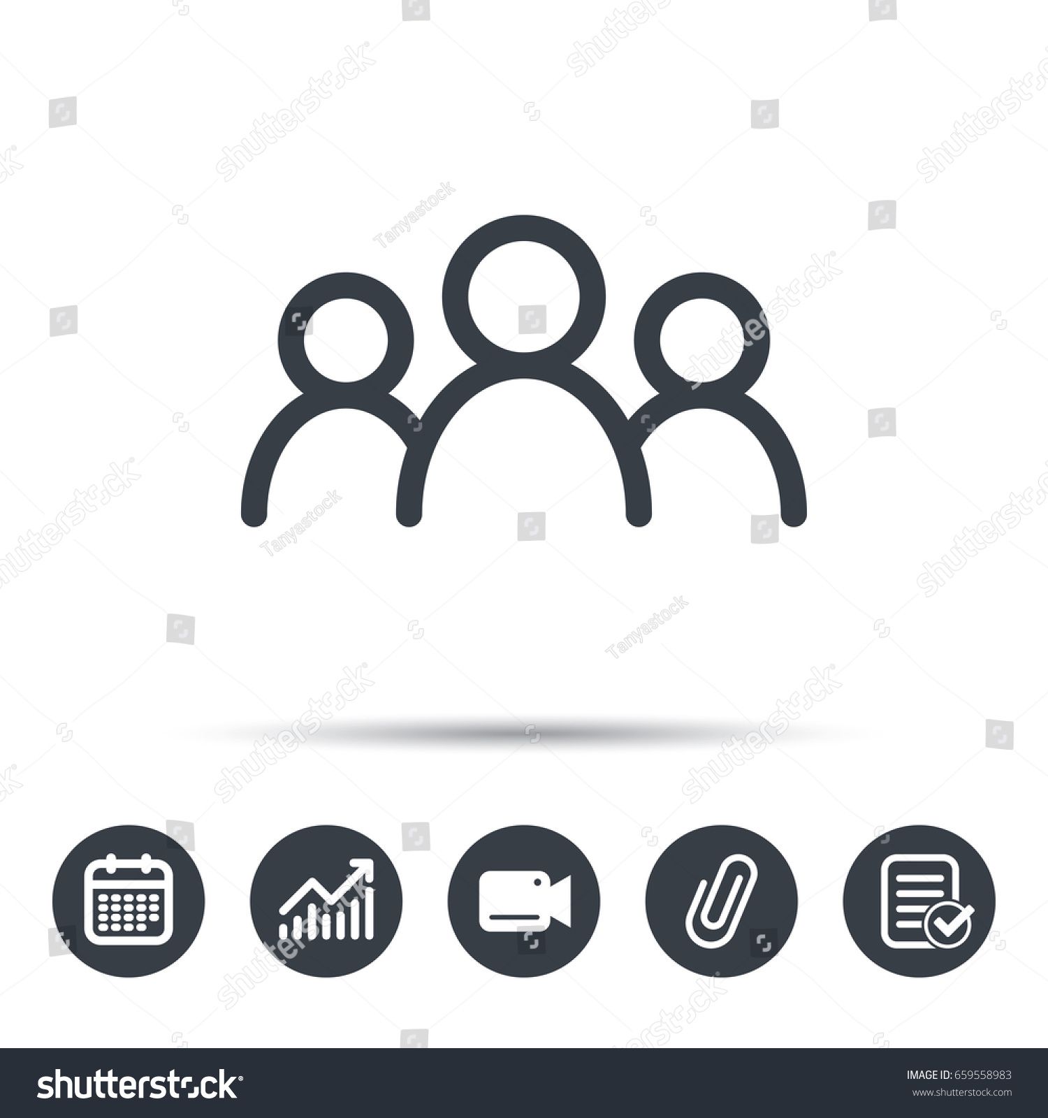 People Vector Icon Person Symbol Work Group Team Persons Crowd Vector Illustration Icon Group Of People Pictogram Isolated In 2020 People Icon Vector Icons Symbols