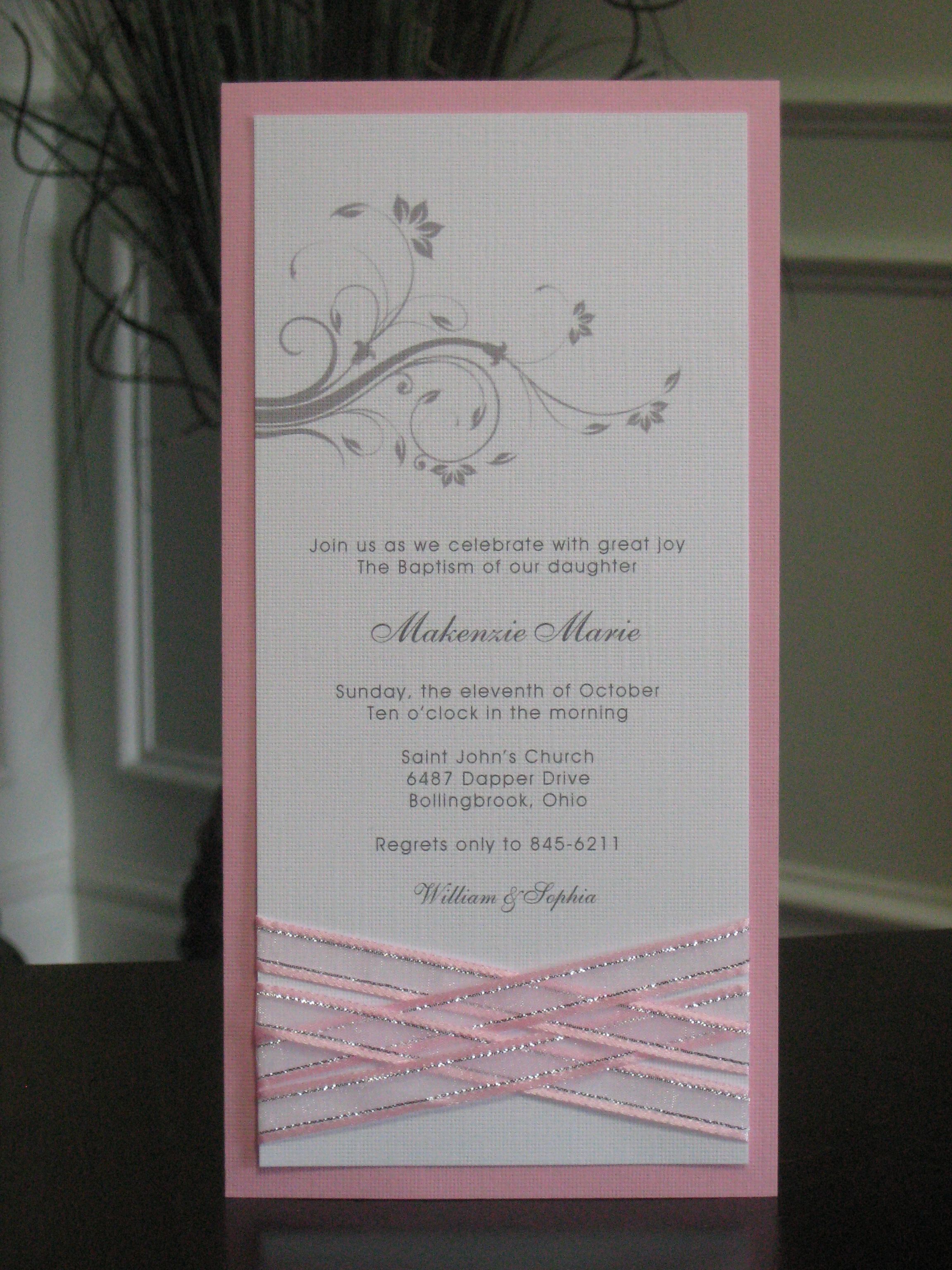 homemade baptism invitation ideas homemade invitations baptism2 3