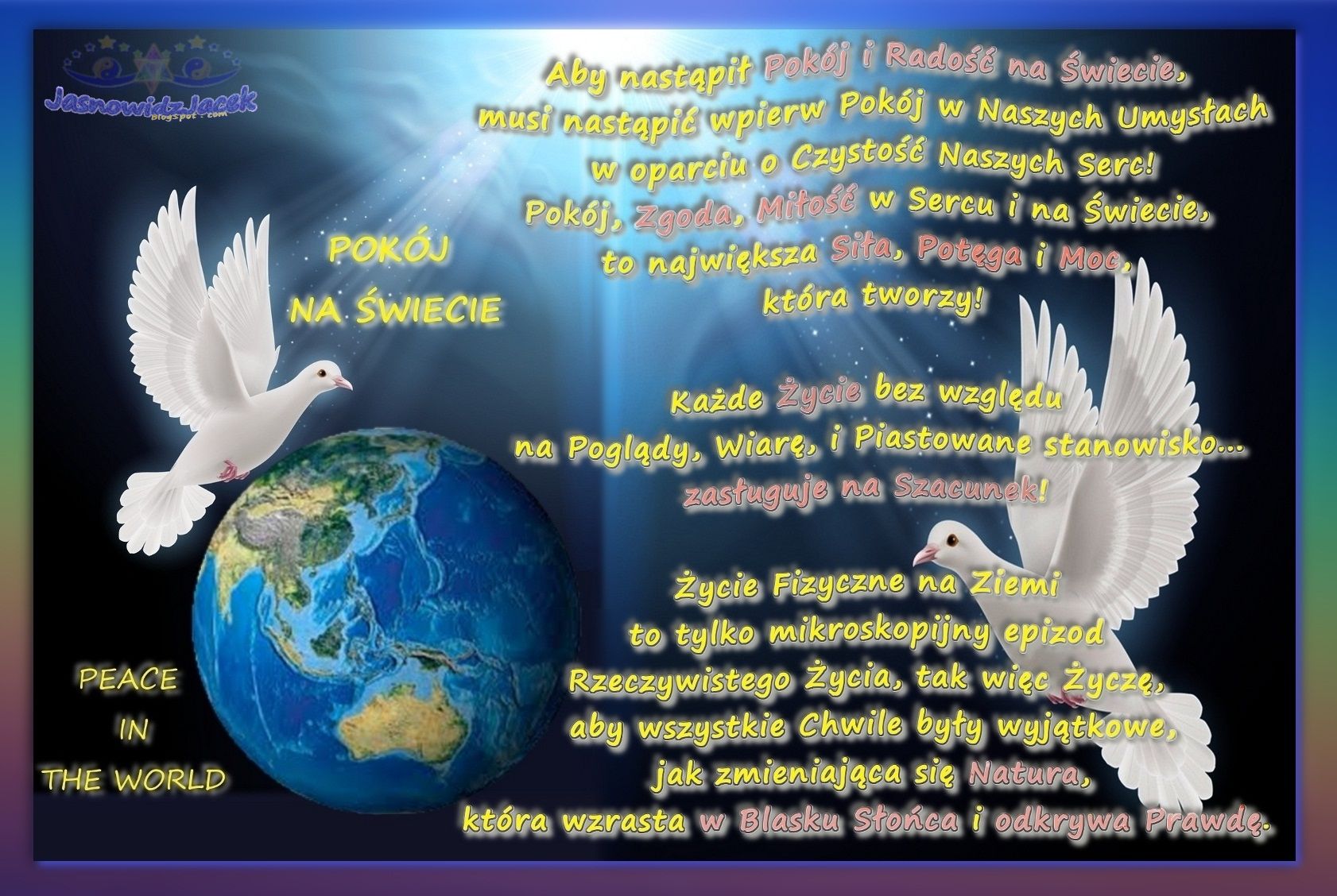 pokoj na swiecie peace in the world pokoj na swiecie peace in the world