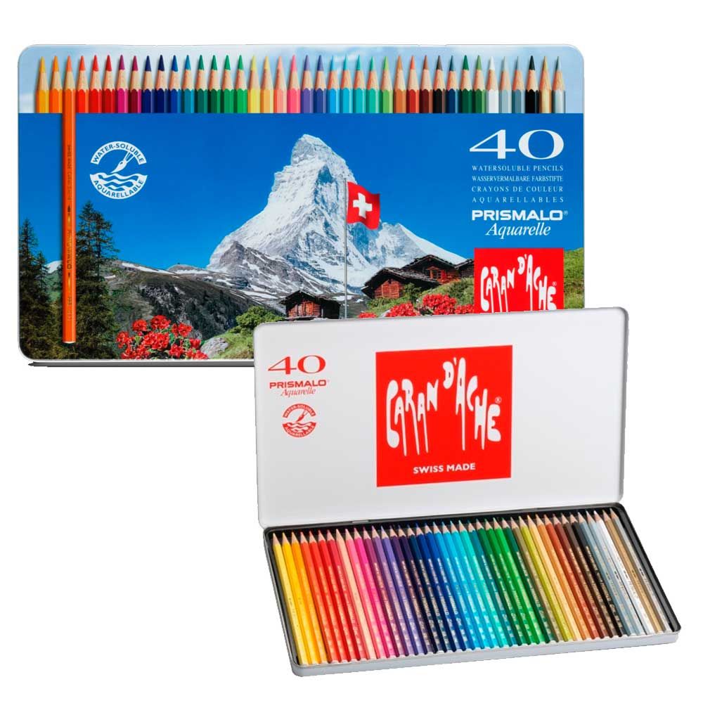 Boite De 12 Crayons Aquarelle Prismalo Caran D Ache Coffrets