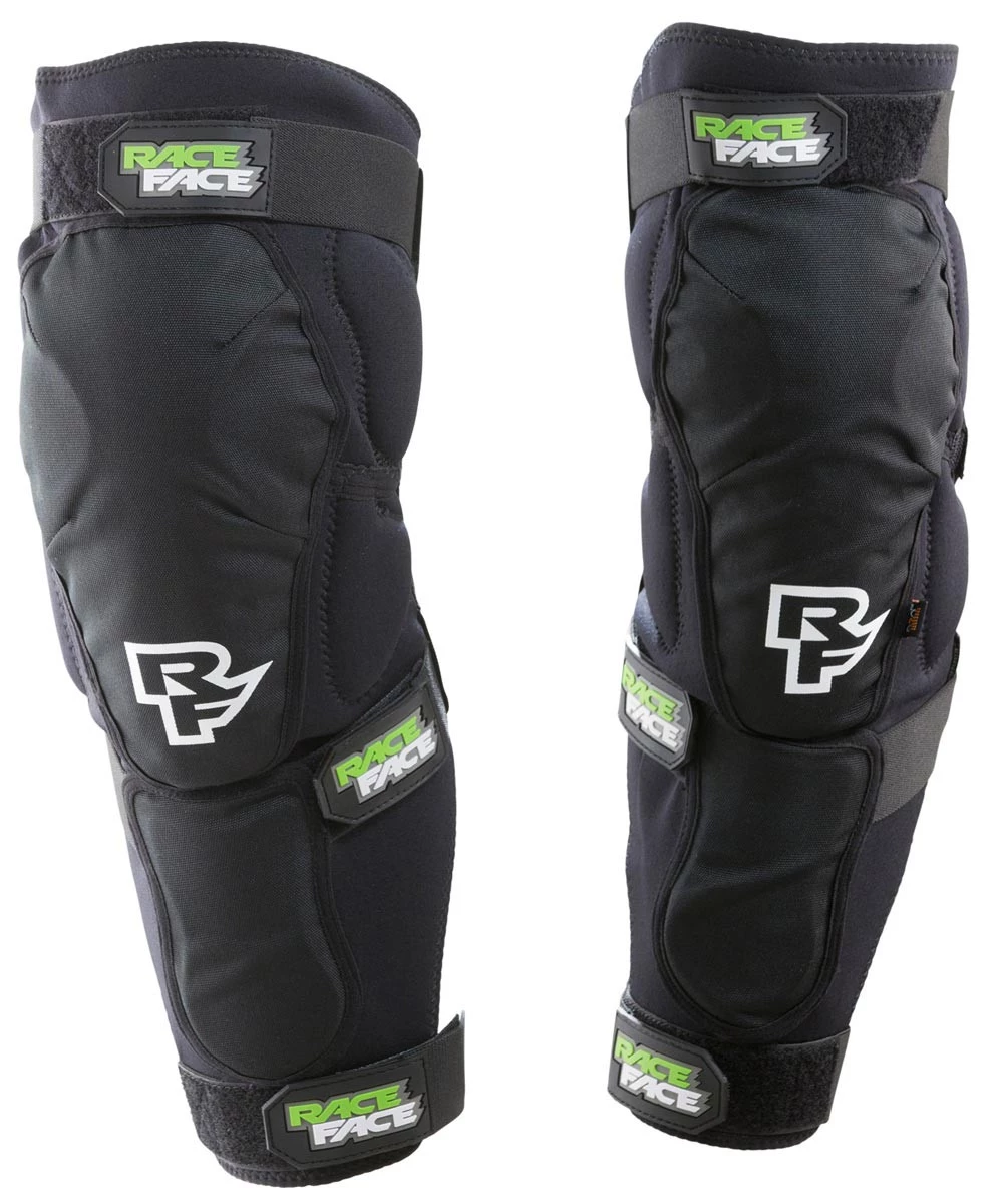 Black Mens All Sizes Pair Race Face Indy MTB Elbow Guards
